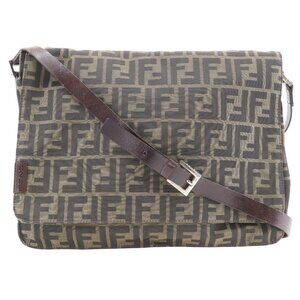 FENDI Brown Zucca Shoulder Bag